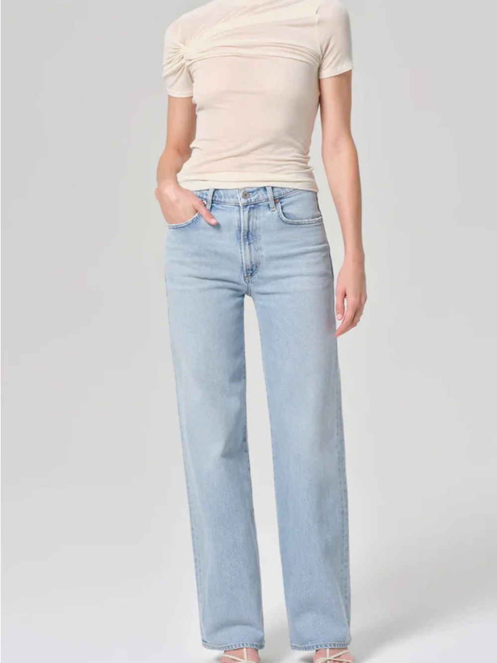 Agolde Harper Mid-Rise Relaxed Jeans in Beam Size 27 NWOT